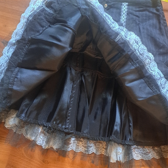 Rare Vintage Lip Service matching set  Maid Goth Lolita Black White costume set - Picture 12 of 16